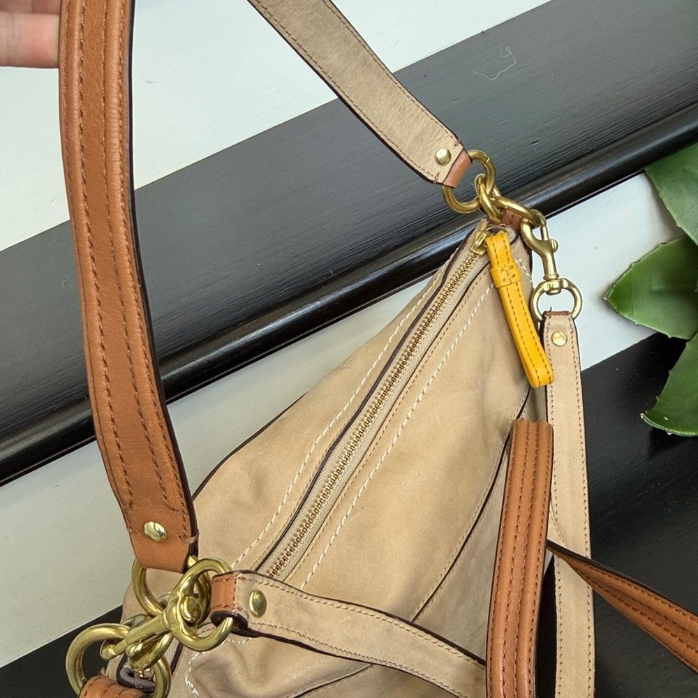 Coach genuine leather colorblock shoulder crossbody purse removable strap - Picture 9 of 13